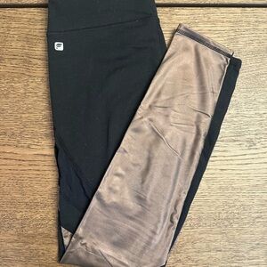 Fabletics Black and Bronze Leggings Athletic Wear